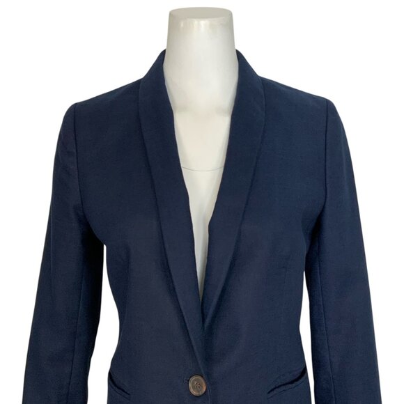 J. Crew Navy linen Jacket. - Picture 8 of 12